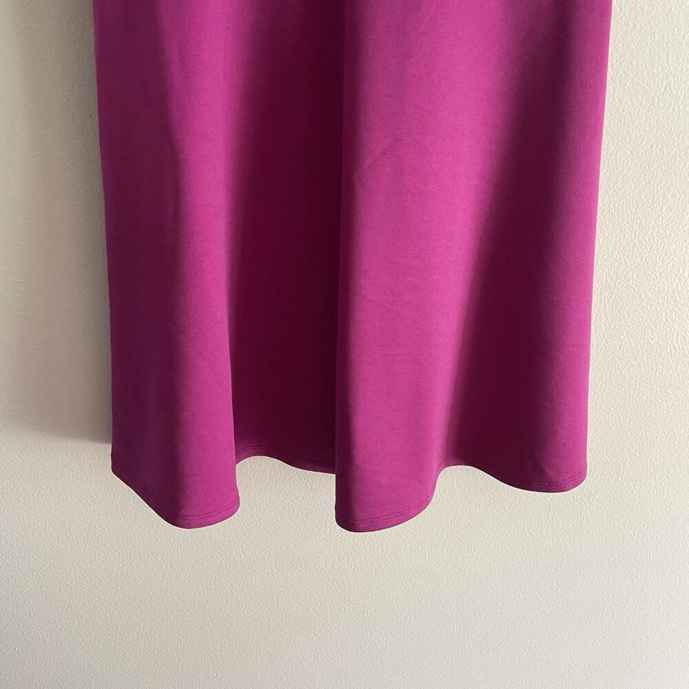 Mi Ami Francescas Womn M Magenta Embroidered Sleeveless Desirae Skater Dress NWT - Picture 3 of 12